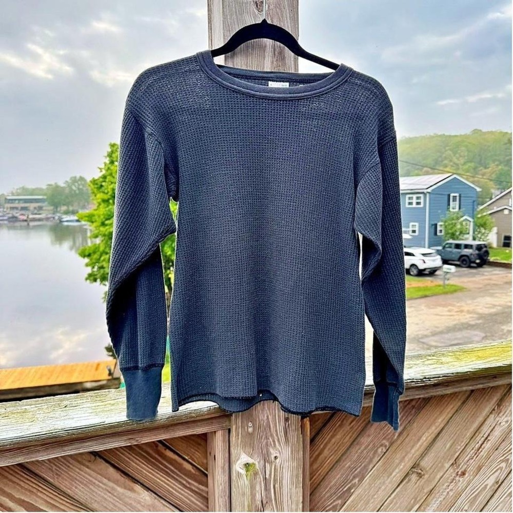 Vintage John Henry Thermal Shirt Men's Size Medium Gray Grey 80s Grunge Casual